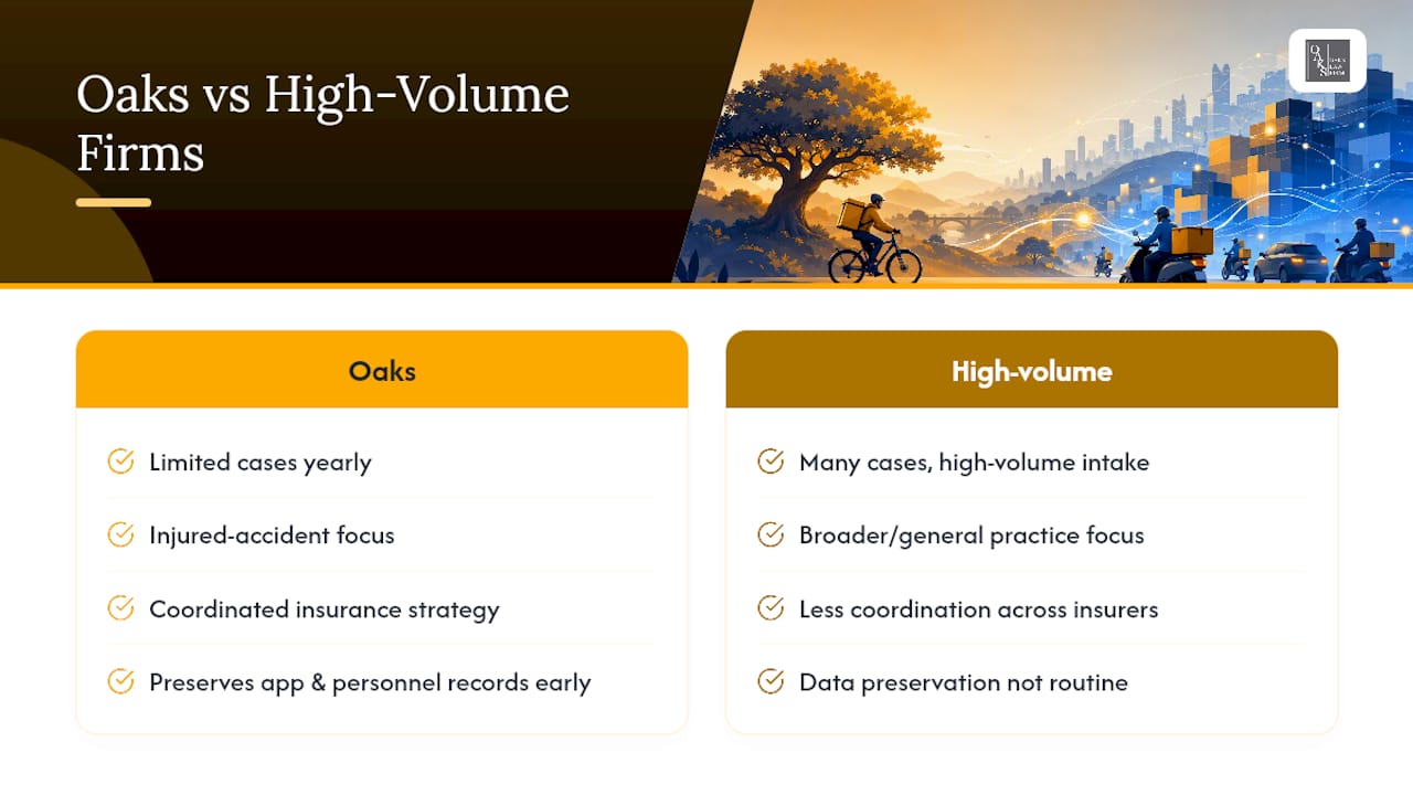 Why Oaks Law Firm Handles Delivery Driver Cases Differently — overview diagram